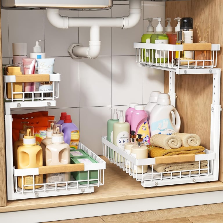 PXRACK Adjustable Under Sink Organizer