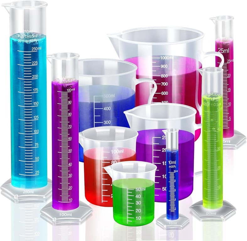 Teenitor Graduated Cylinder & Beaker Set