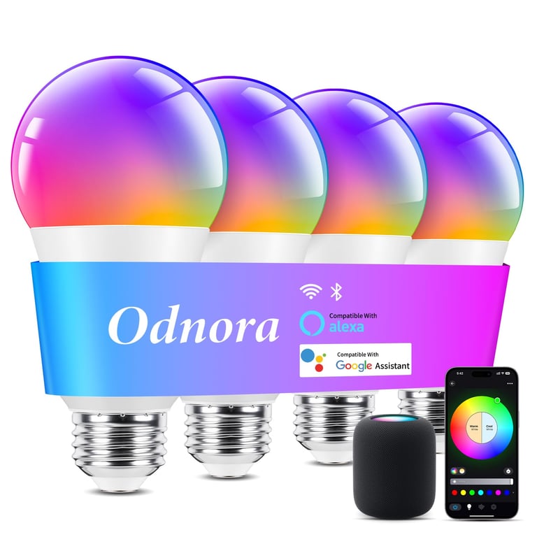 Odnora RGBWW Smart A19 Bulbs
