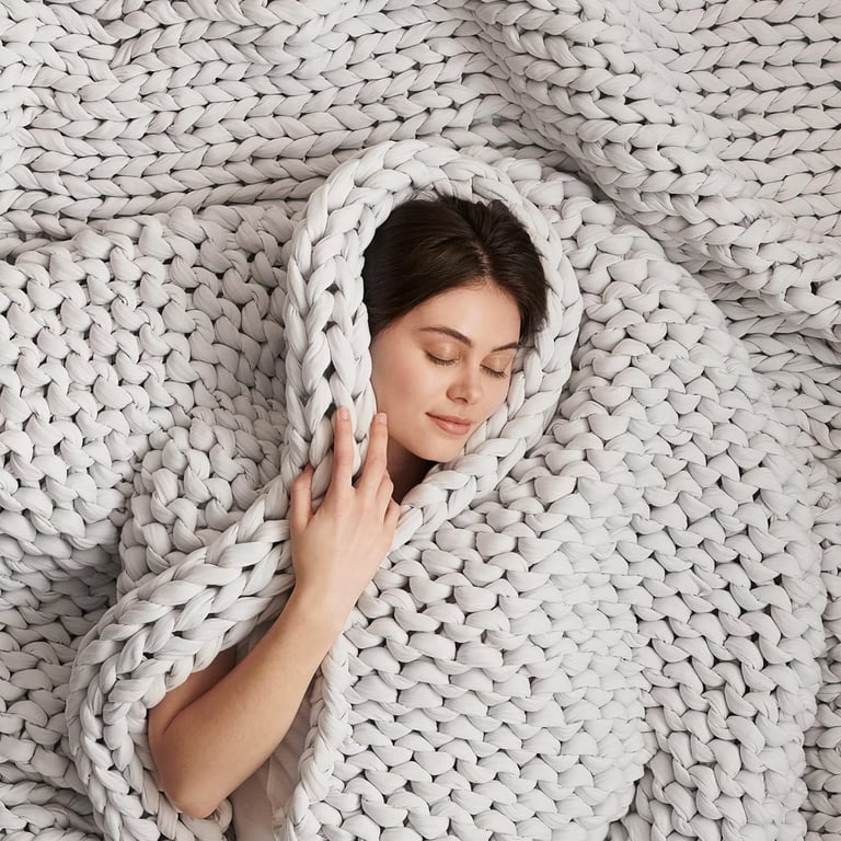 Bearaby Chunky Knit Weighted Blanket (10 lb)