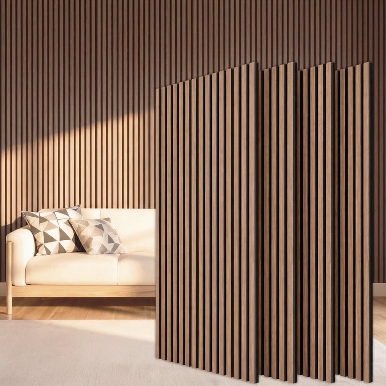TONOR Walnut Wood Slat Acoustic Panels