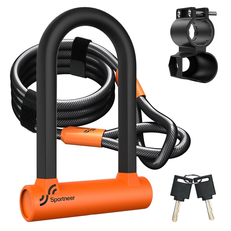 Sportneer U-Lock with Cable