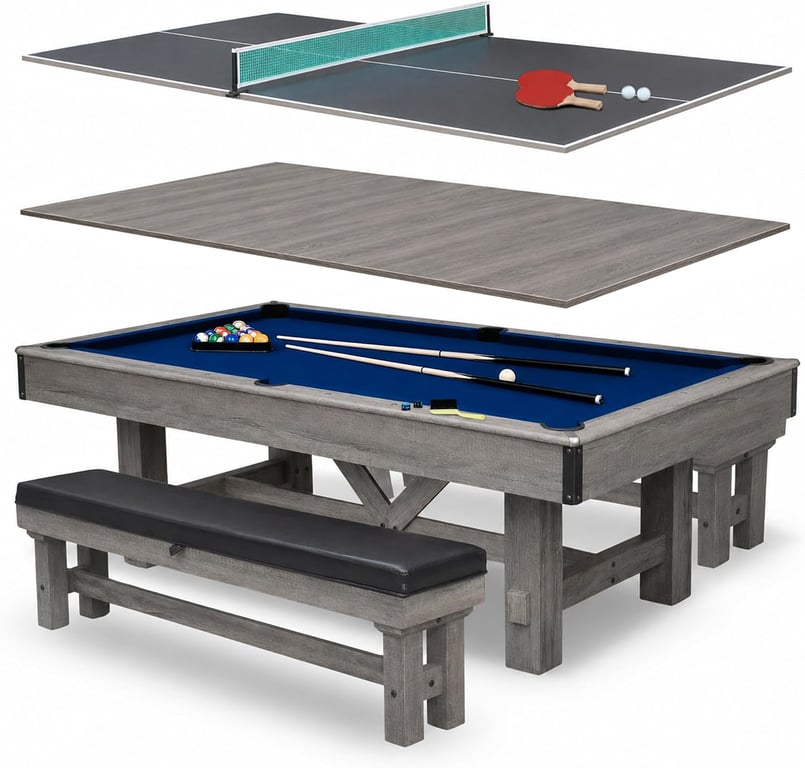 Hathaway Logan 7 ft Pool Table Combo