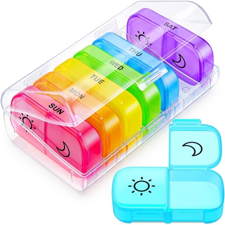 AUVON XL Rainbow Pill Organizer