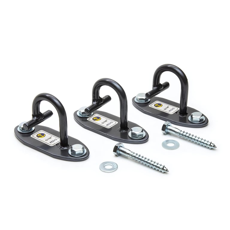 Anchor Gym Mini H1 (Set of 3) - Resistance Band Wall Anchors for Home Workouts | Wall Mount Anchor for Resistance Bands, Stretch Straps & Suspension Trainers