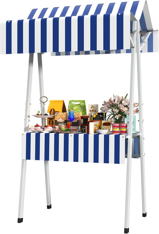Outdoor Vendor Cart with Canopy