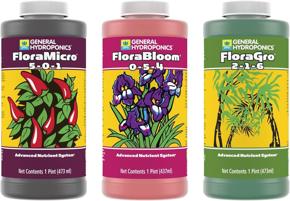 General Hydroponics Flora Series Nutrient Bundle