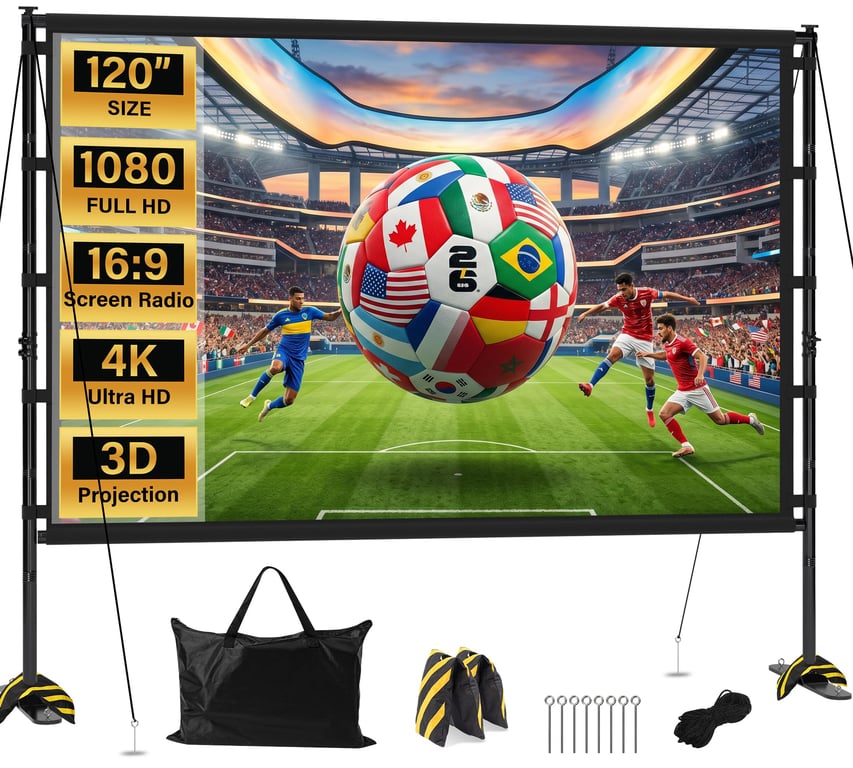 JSungo 120-Inch Projector Screen