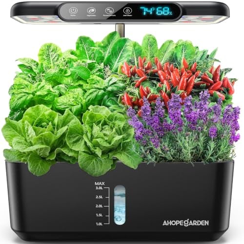 Ahopegarden 10-Pod Hydroponic Garden (Temp & Humidity)