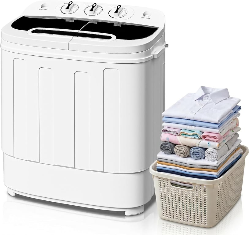 SUPER DEAL Compact Twin Tub Washer