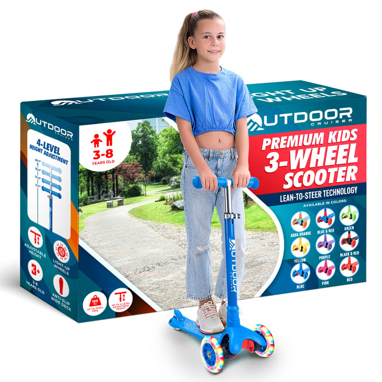 OutdoorCruiser 3‑Wheel Kids Scooter