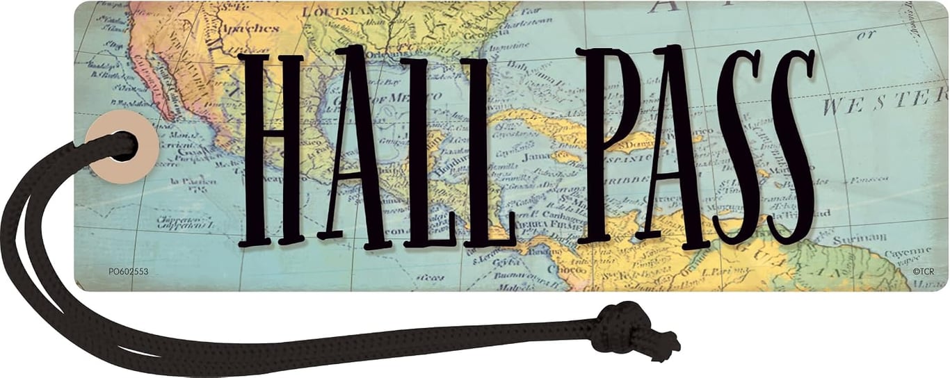 Teacher Created Resources Hall Pass