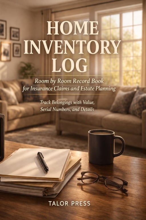 Talor Press Home Inventory Log