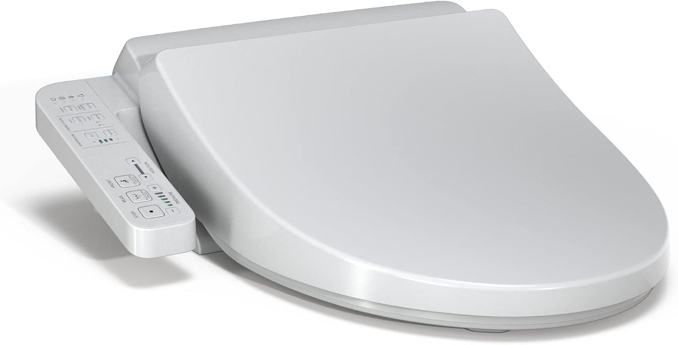 TOTO® WASHLET® A2 Electronic Bidet Toilet Seat with Heated Seat and SoftClose® Lid, Elongated, Cotton White - SW3004#01