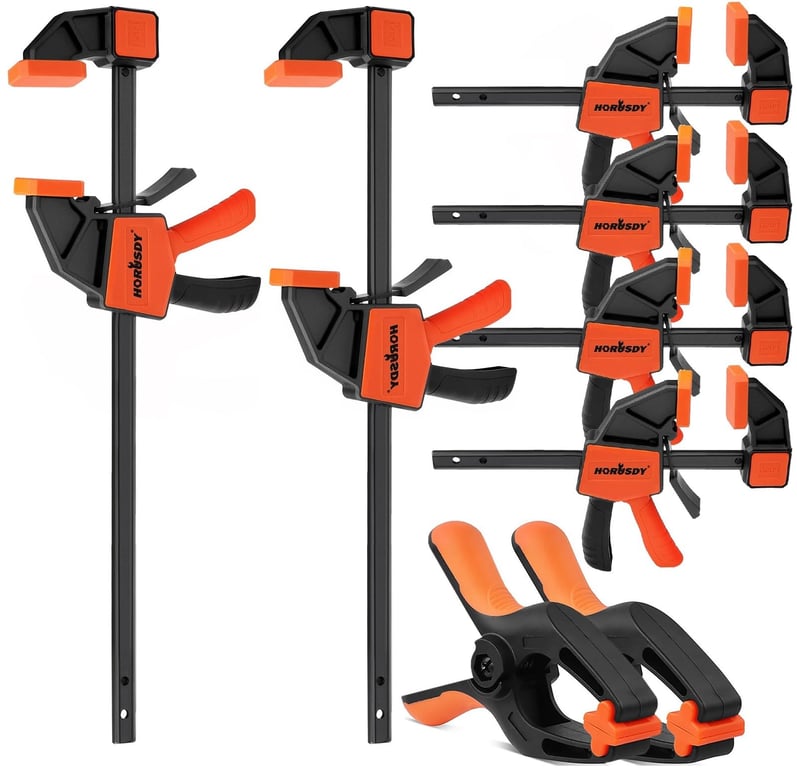 HORUSDY 8-Pack Wood Bar Clamps