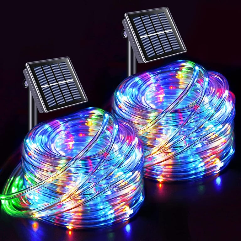 JMEXSUSS Solar Trampoline Lights, 2 * 200 LED Solar Rope Lights