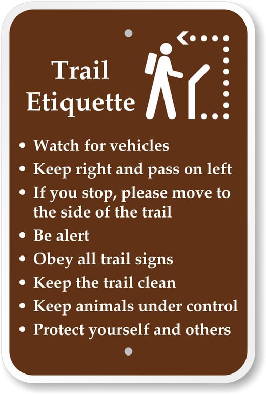 Trail Etiquette Sign