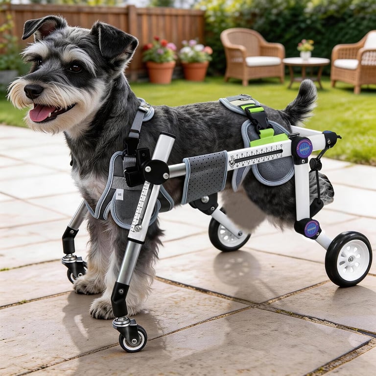 LetPetRun 4-Wheel Dog Wheelchair