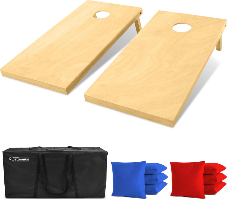 GoSports Solid Wood Cornhole Set