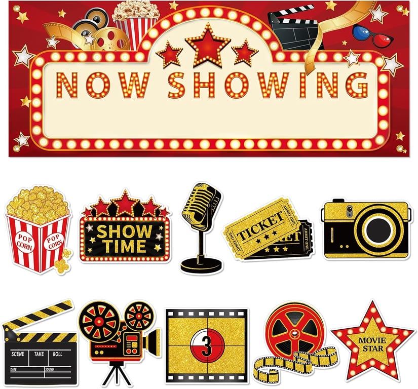 Sophena Movie Night Party Cutouts