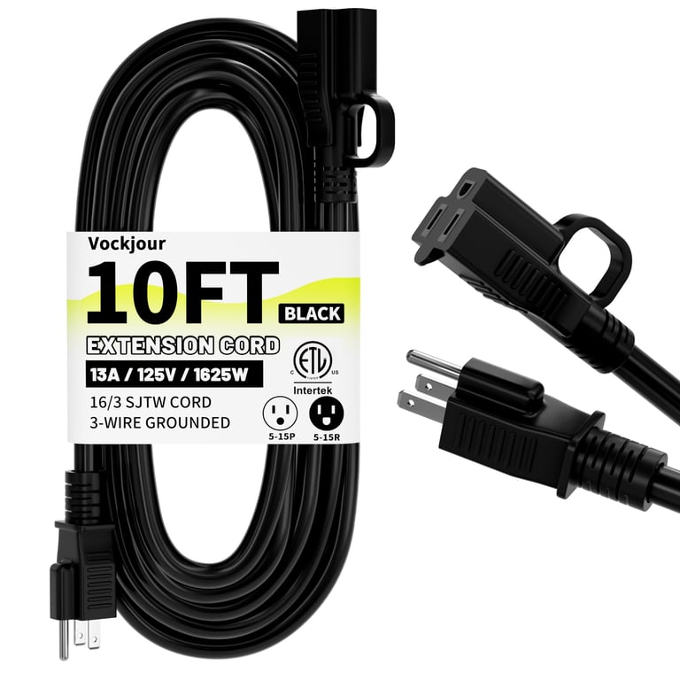 Vockjour 10 Ft Outdoor Extension Cord