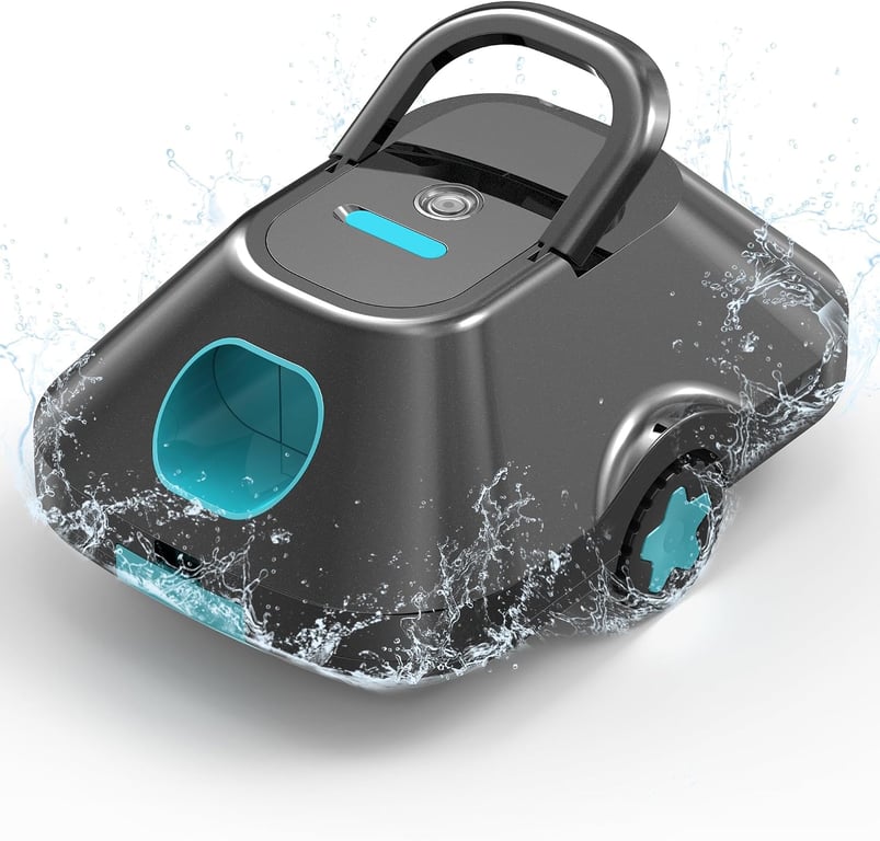 2026 Upgrade Robotic Pool Cleaner,Cordless Automatic Pool Cleaner with 210-Min Runtime,Pool Vacuum for Above Ground & Inground Pools,Coverage up to 2200 Sq.Ft,Easy Retrieve,Smart Parking,Cyan Green