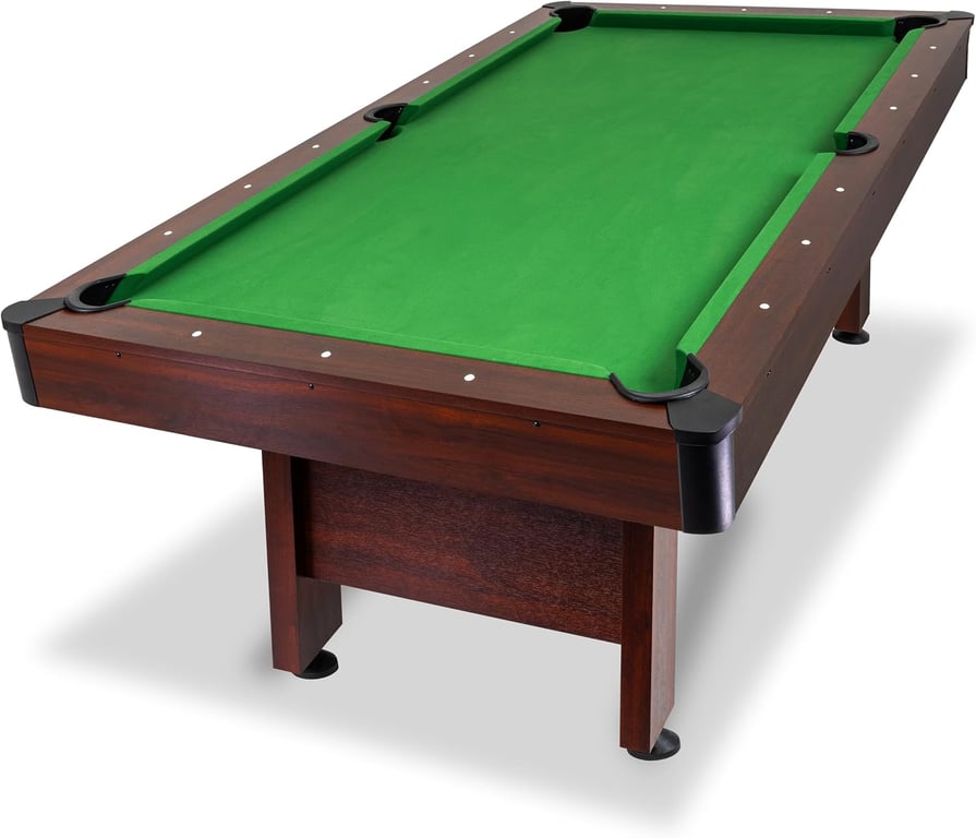 GoSports 7 ft Pool Table with Wood Finish - Billiards Game Room Table for Adults & Family