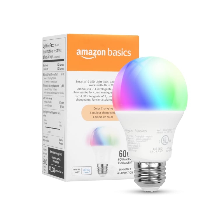 Amazon Basics Smart Color A19 Bulb