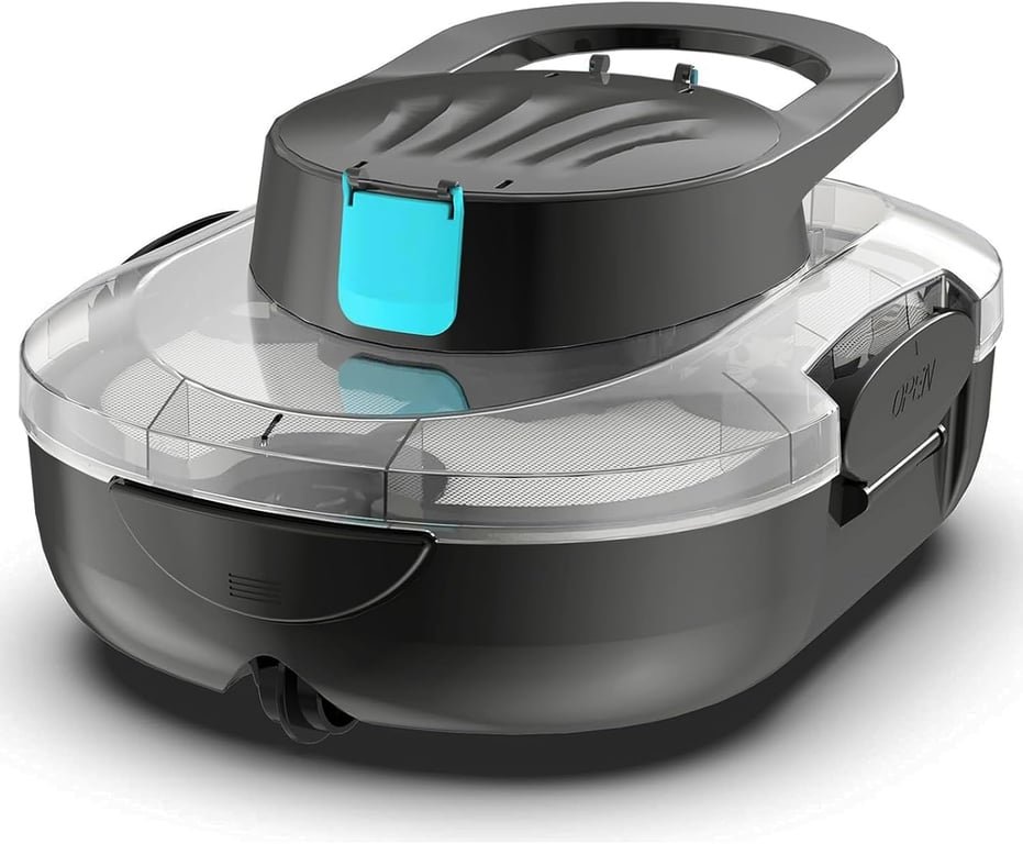 S1 Pro Cordless Robotic Pool Cleaner, 130-Min Runtime, Cleans Up to 1,292 Sq.Ft, Dual-Motor Pool Vacuum, Automatic Cleaner with Large Filter Basket, Fast Charging & Self-Parking, Aqua Black