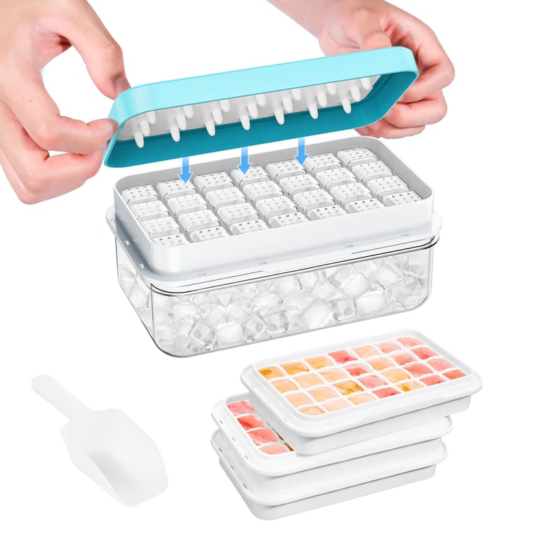 PHINOX Ice Cube Tray with Bin & Scoop