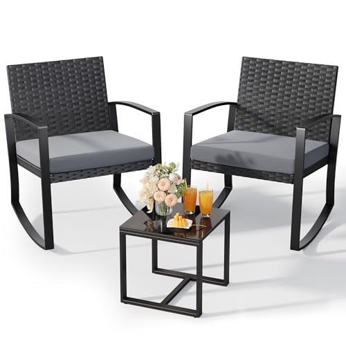 Qsun 3-Piece Rocking Bistro Set