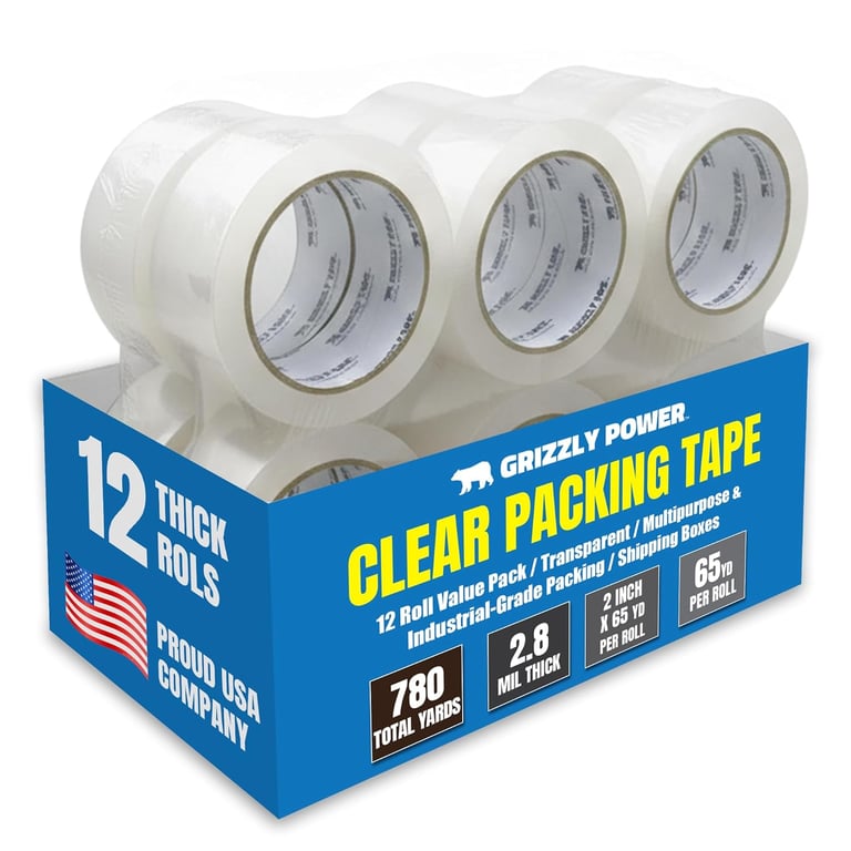 Grizzly Power Clear Packing Tape