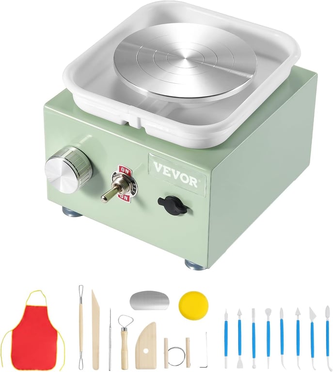 VEVOR Mini Pottery Wheel Kit (Green)