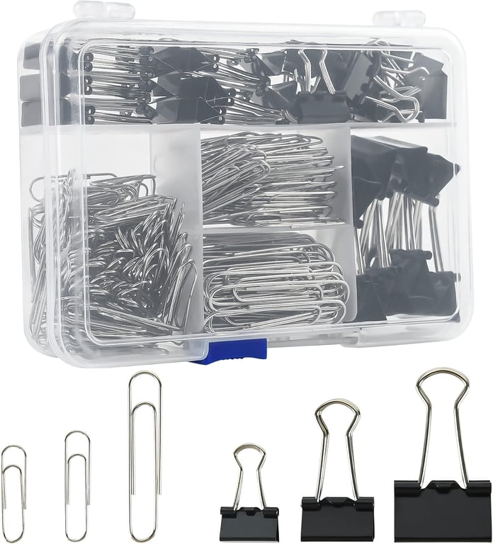 EHME Binder Clips & Paper Clips Set