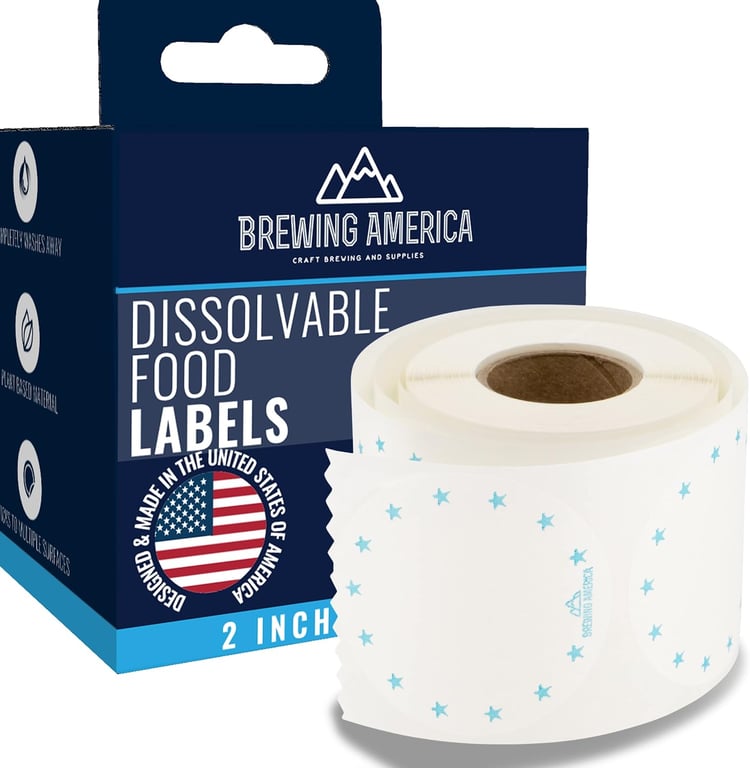 Brewing America Dissolvable Food Labels