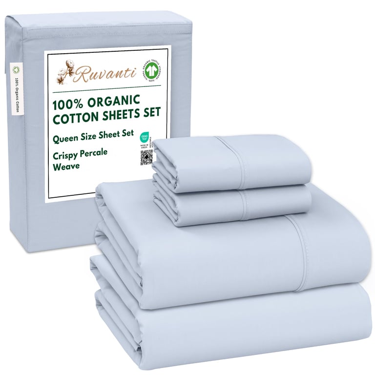 RUVANTI Organic Cotton Queen Sheets