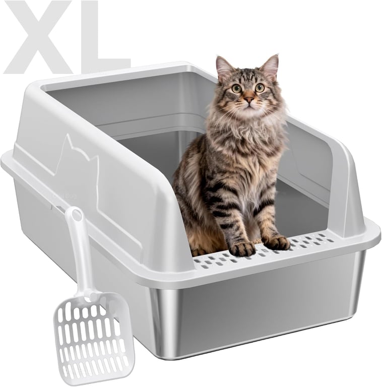 OneBug Stainless Steel Cat Litter Box
