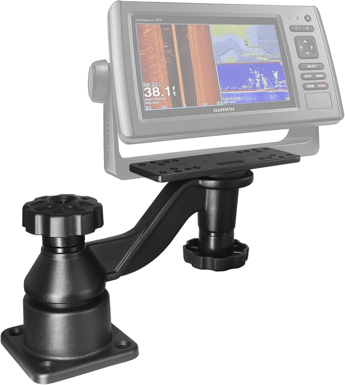 Aluminum Swing Arm Fish Finder Mount for 5"-12" Screens