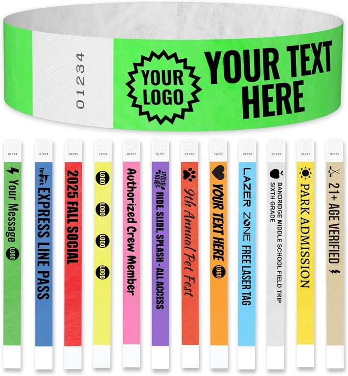 WristCo Custom Tyvek Wristbands