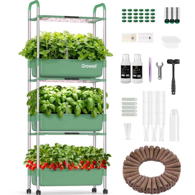 Growell 81‑Pod Vertical Hydroponic Garden