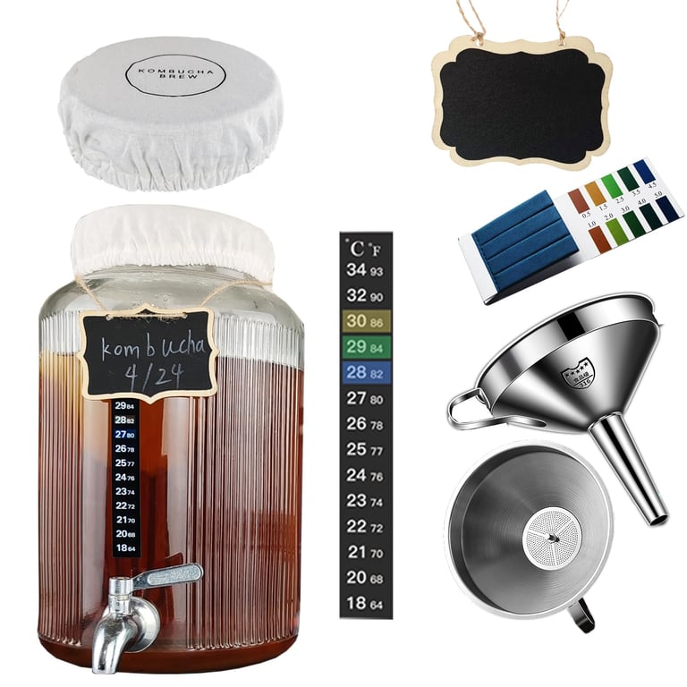 Mapeoes 1.5 Gallon Kombucha Jar Kit