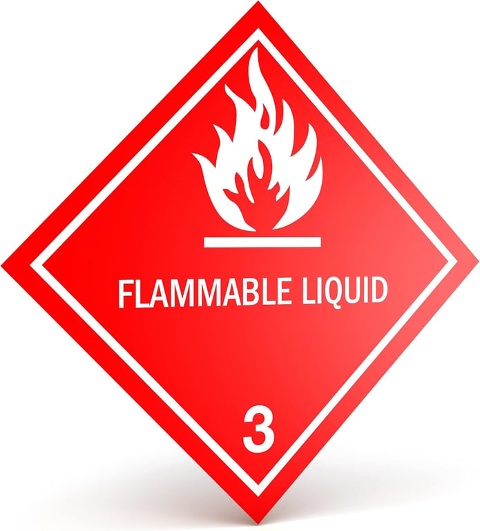 Kenco Flammable Liquid DOT Labels