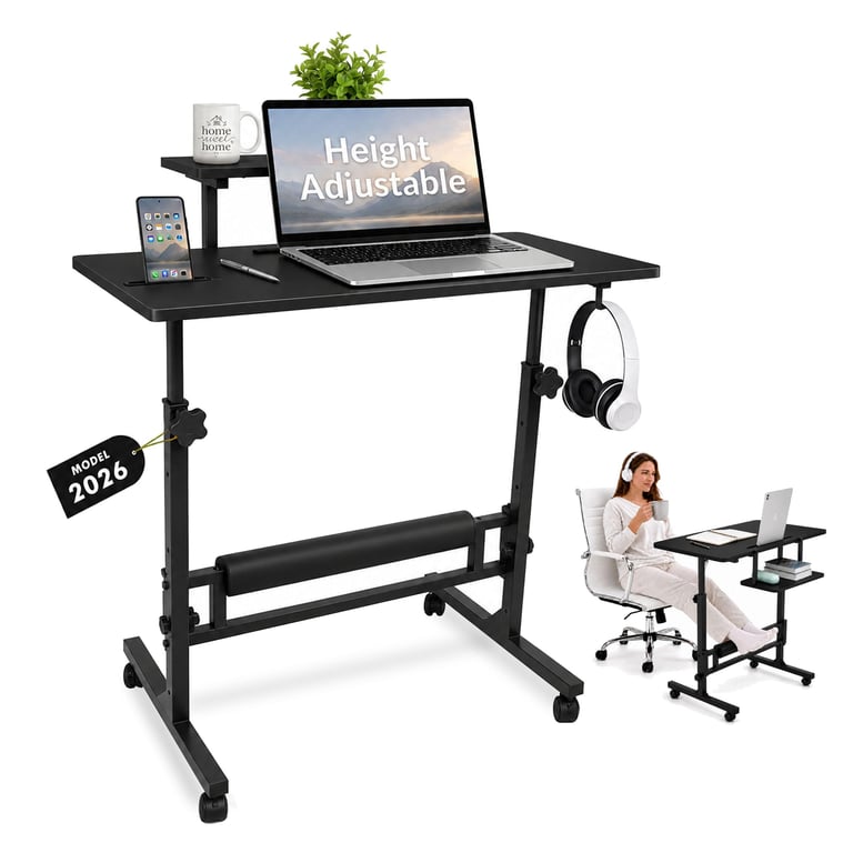 Zaqei Adjustable Rolling Laptop Desk