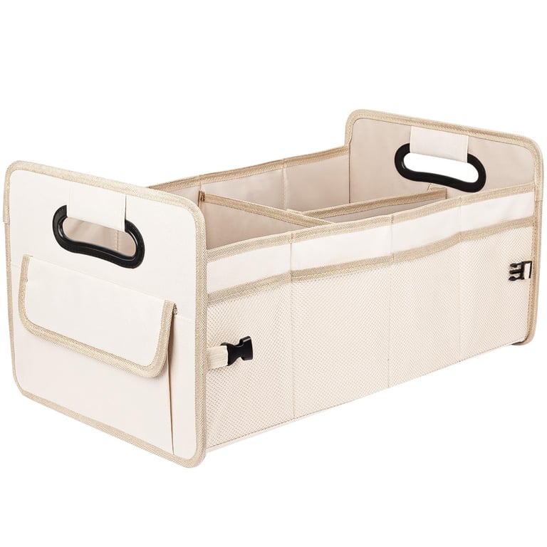 JiatuA Beige Collapsible Trunk Organizer