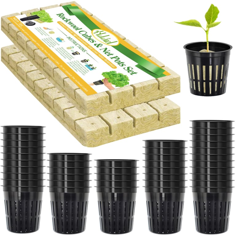 Halatool Rockwool Cubes & Net Cups