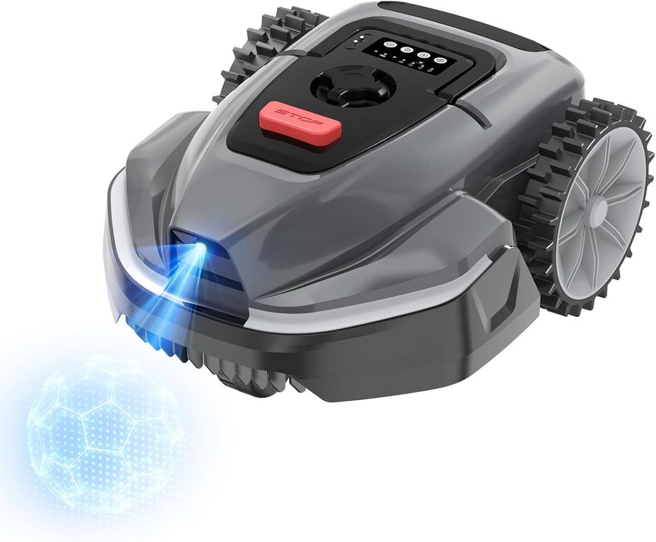 YARDCARE AI Vision Robotic Lawn Mower, 1600 Sq.Ft, Dark Grey