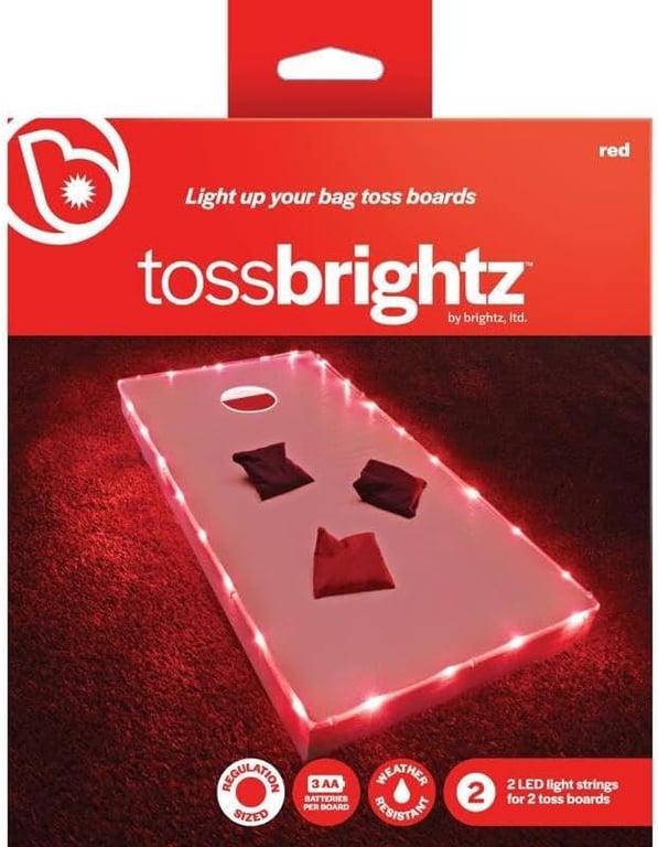 TossBrightz LED Cornhole Lights (Set of Two) - Weather Resistant Kit
