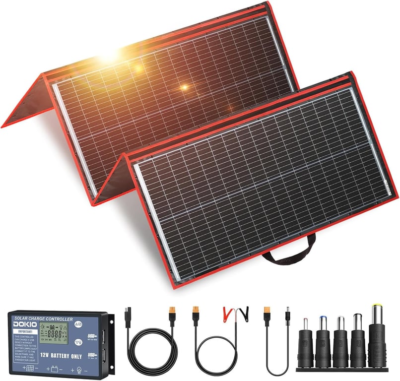 DOKIO 300W Foldable Solar Panel Kit