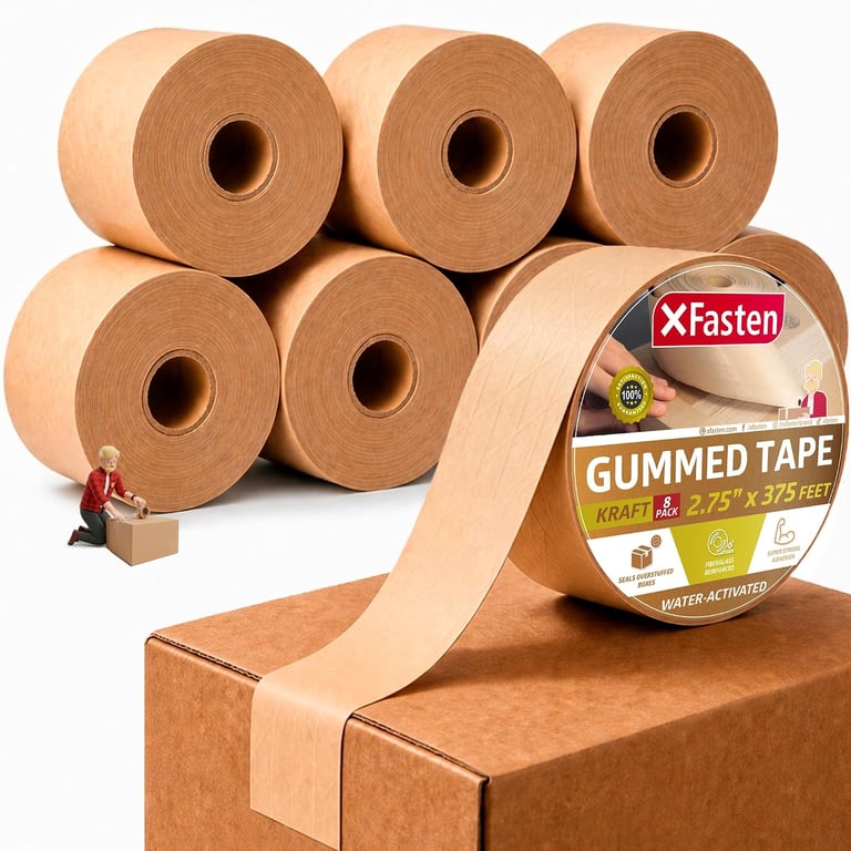 XFasten Reinforced Water-Activated Tape