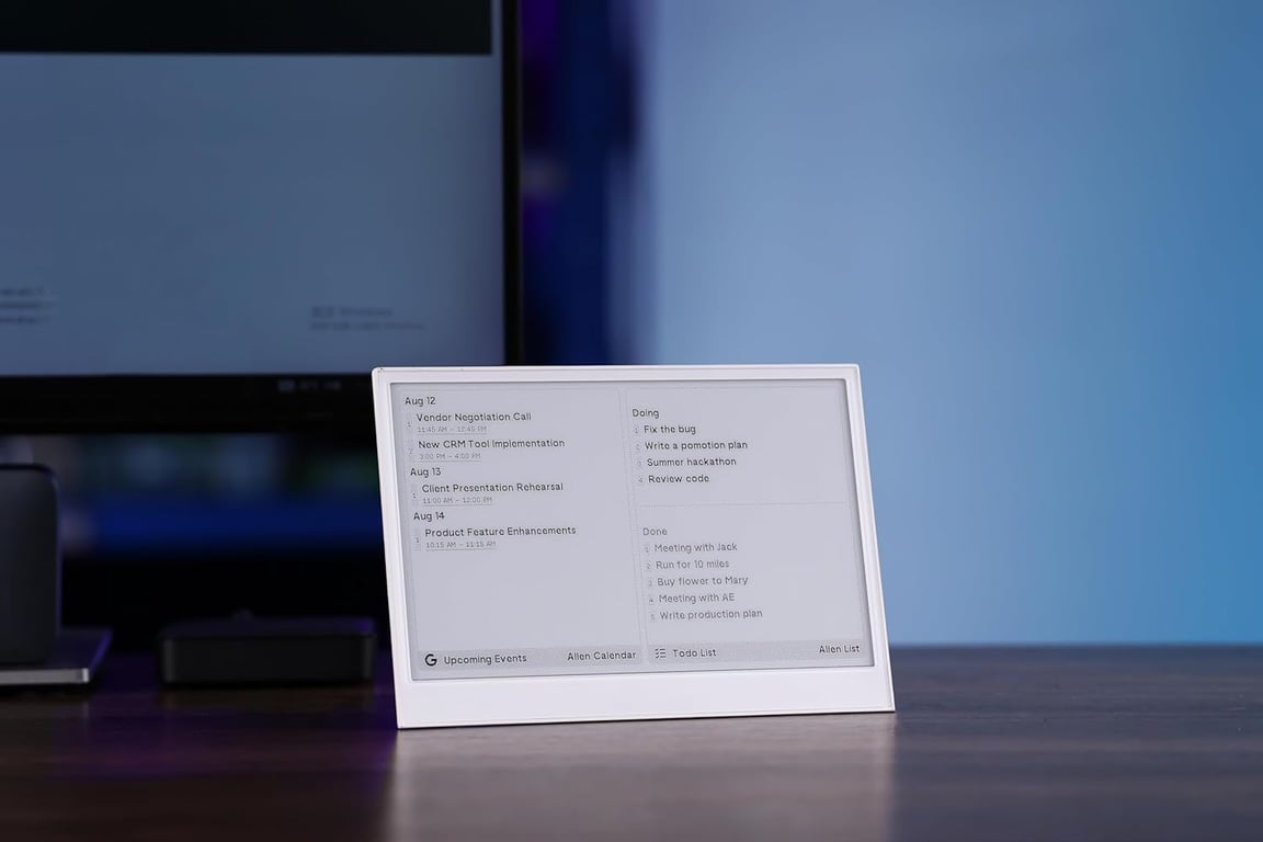 reTerminal E1001 7.5″ Monochrome ePaper Display, ESP32-S3 IoT Terminal with 3-Month Battery Life, SenseCraft No-Code HMI, WiFi & BLE, SD Card Support